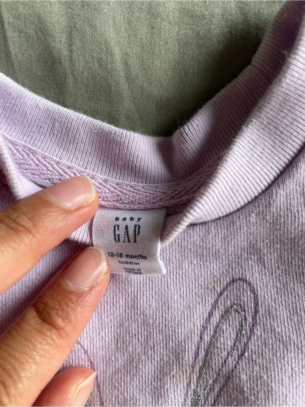 [baby gap] TWO Peplum Toddler Tops: Easter Bunny + Floral Girl